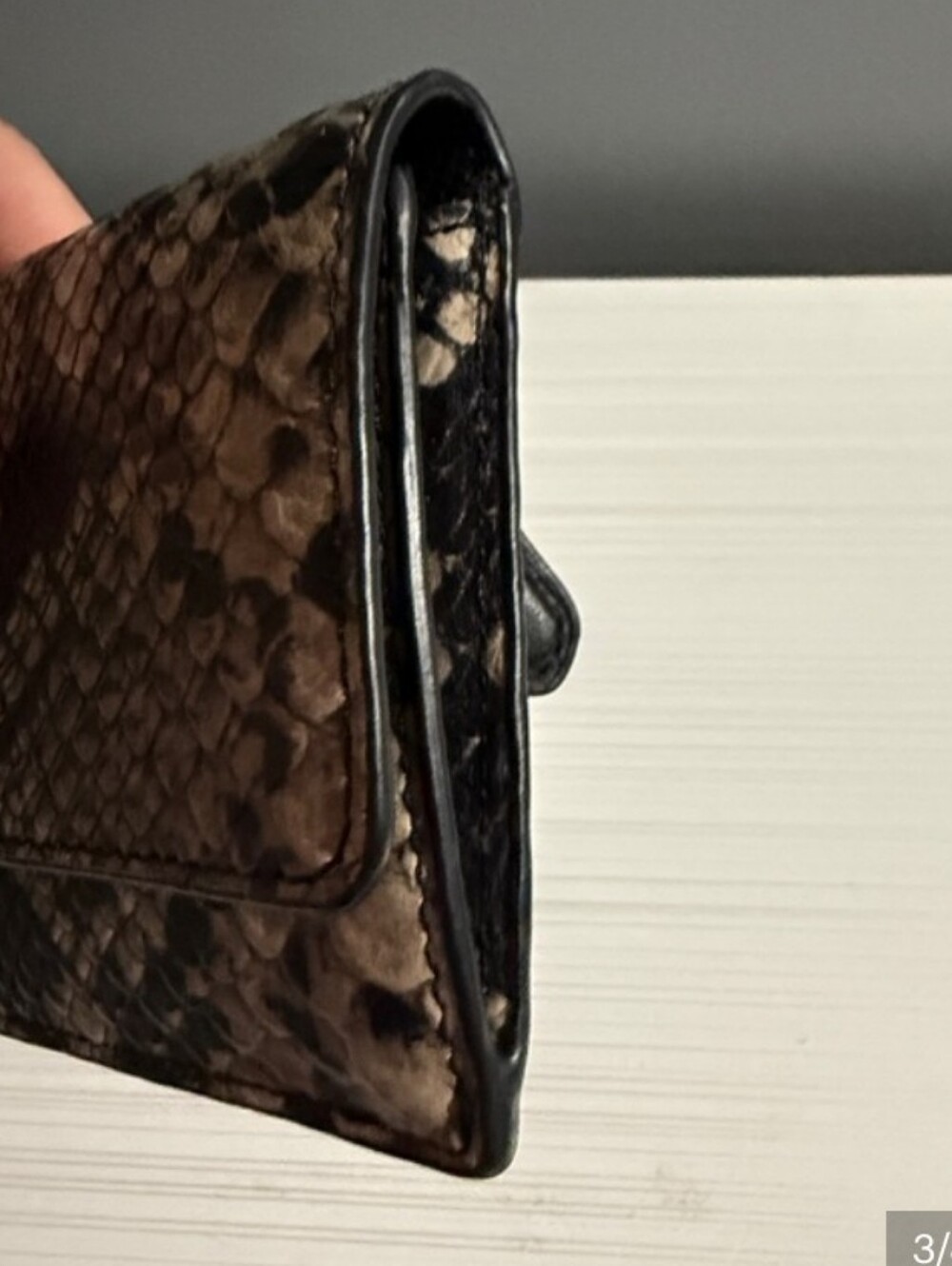 Coach Slim Soft Envelope Wallet featuring python-embossed leather - Picture 4 of 6